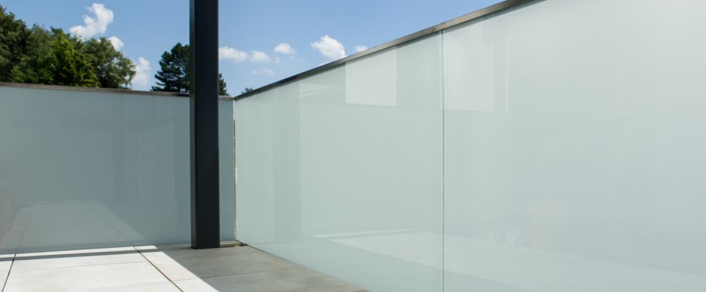Balkonverglasung, Glasgeländer ohne Zwischenprofile